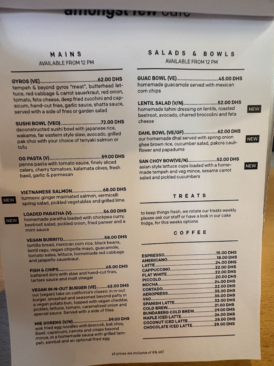 Menu Amongst Few Café-3