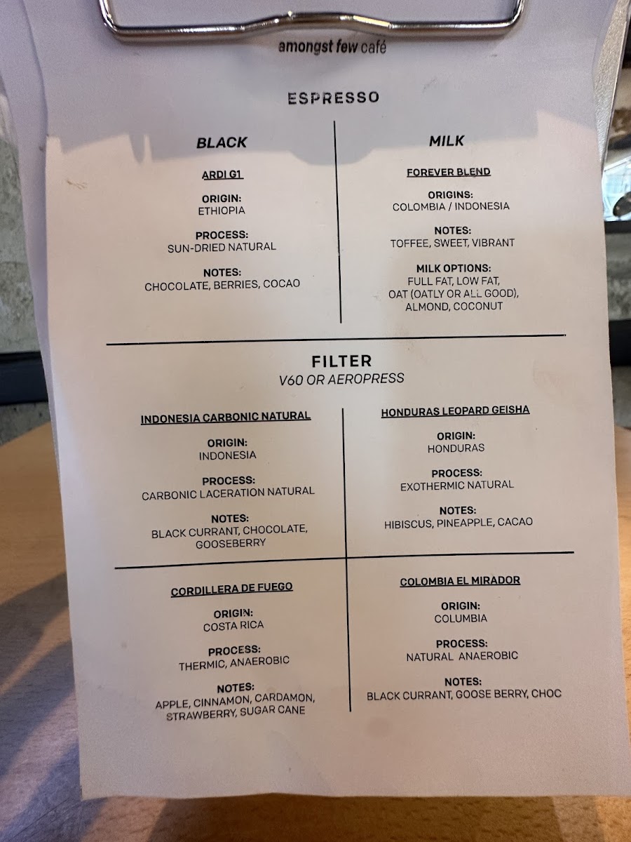 Menu Amongst Few Café-4