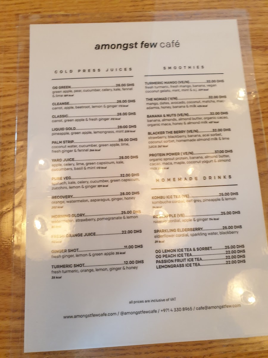 Menu Amongst Few Café-9