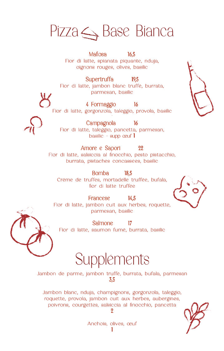Menu Amore E Sapori - Lyon-1