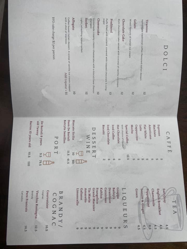 Menu Amore Italiano Restaurant-1