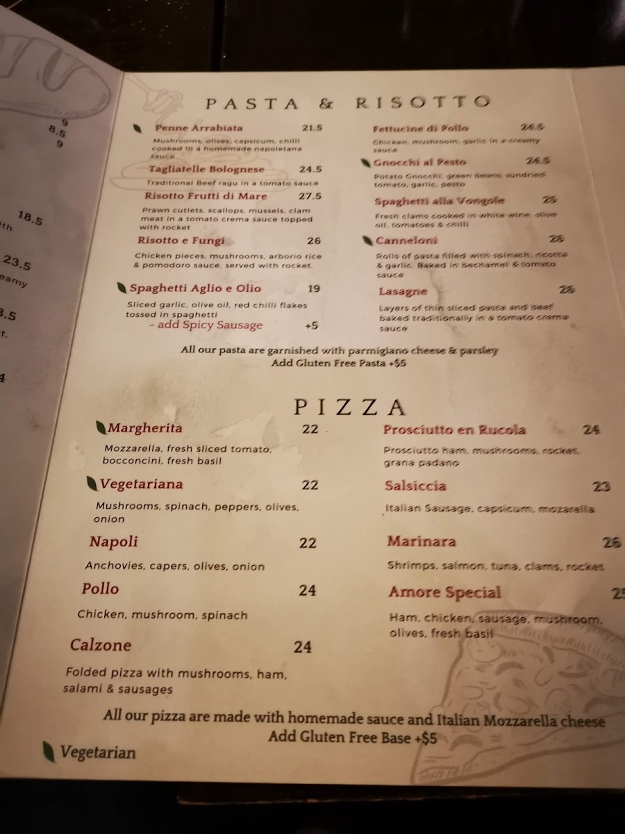 Menu Amore Italiano Restaurant-4
