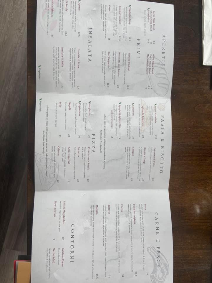 Menu Amore Italiano Restaurant-8
