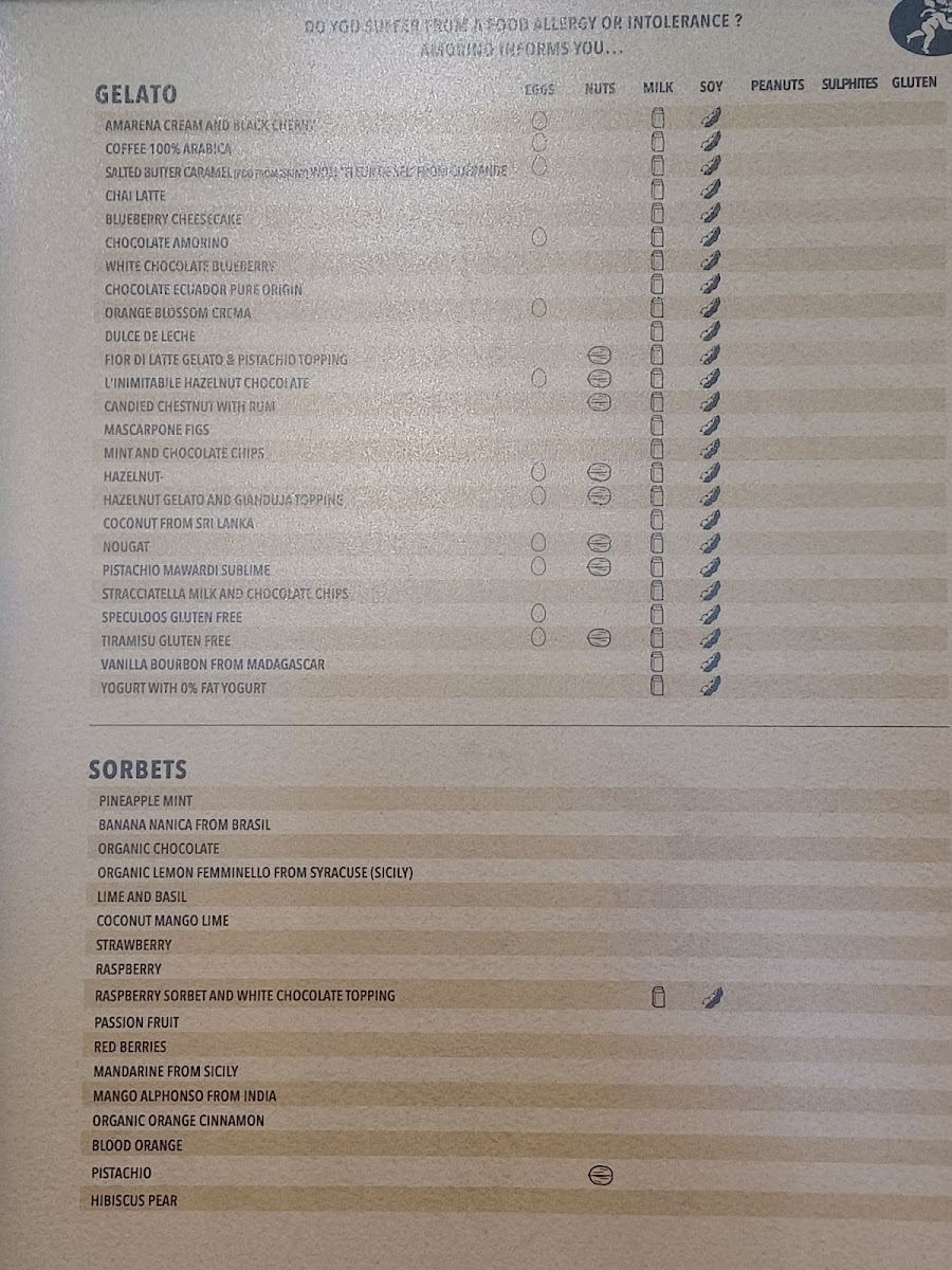 Menu Amorino Gelato - Bath-4