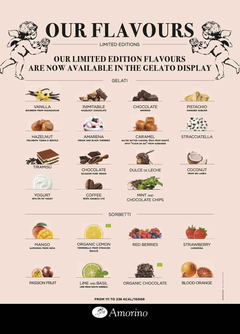 Menu Amorino Gelato - London Hampstead-1
