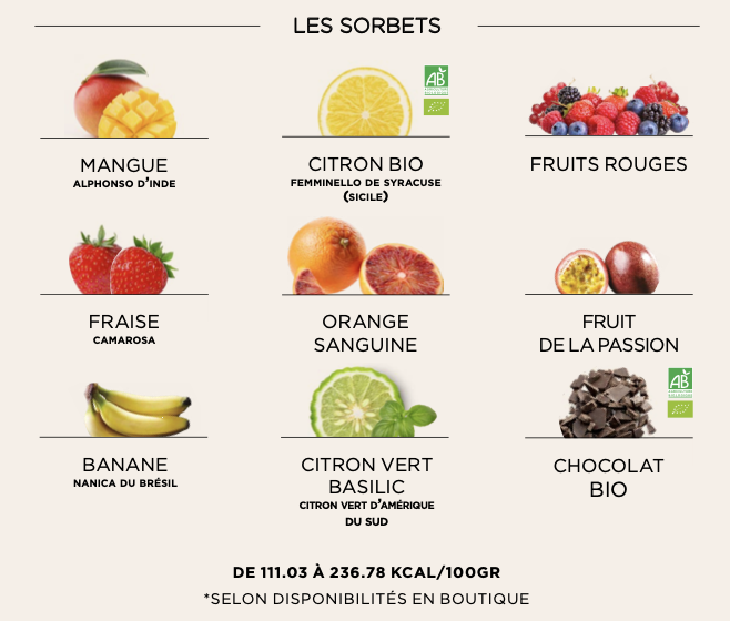 Menu Amorino Gelato - Nîmes-1