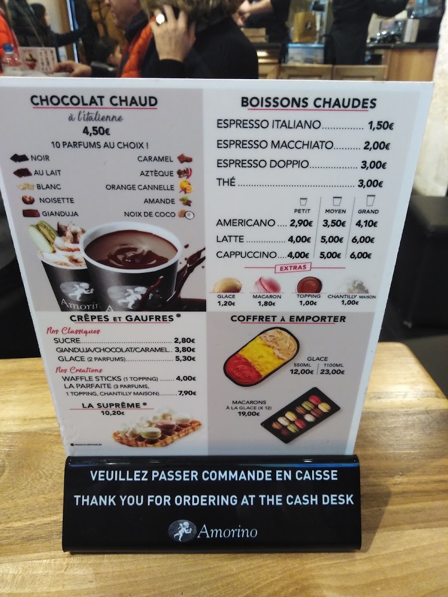 Menu Amorino Gelato - Nîmes-4