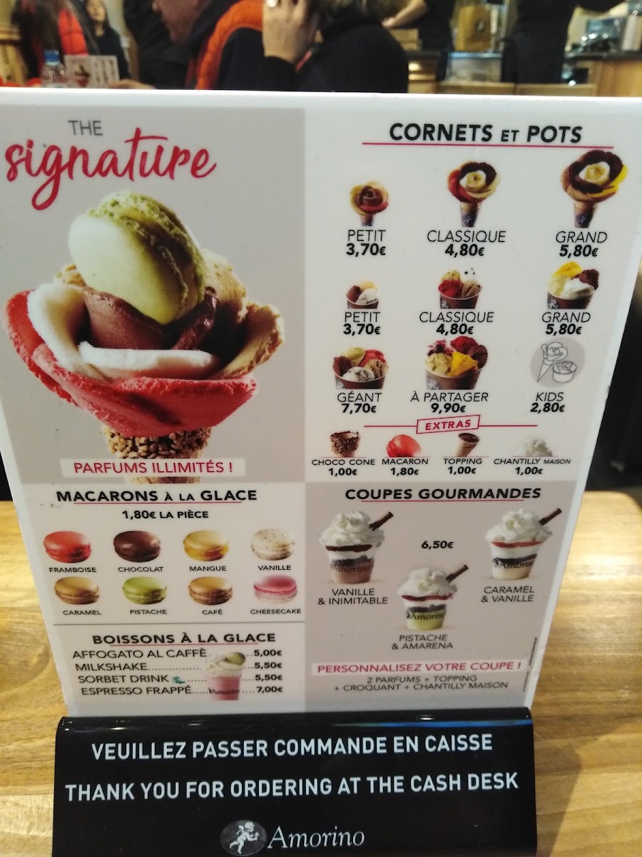 Menu Amorino Gelato - Nîmes-5