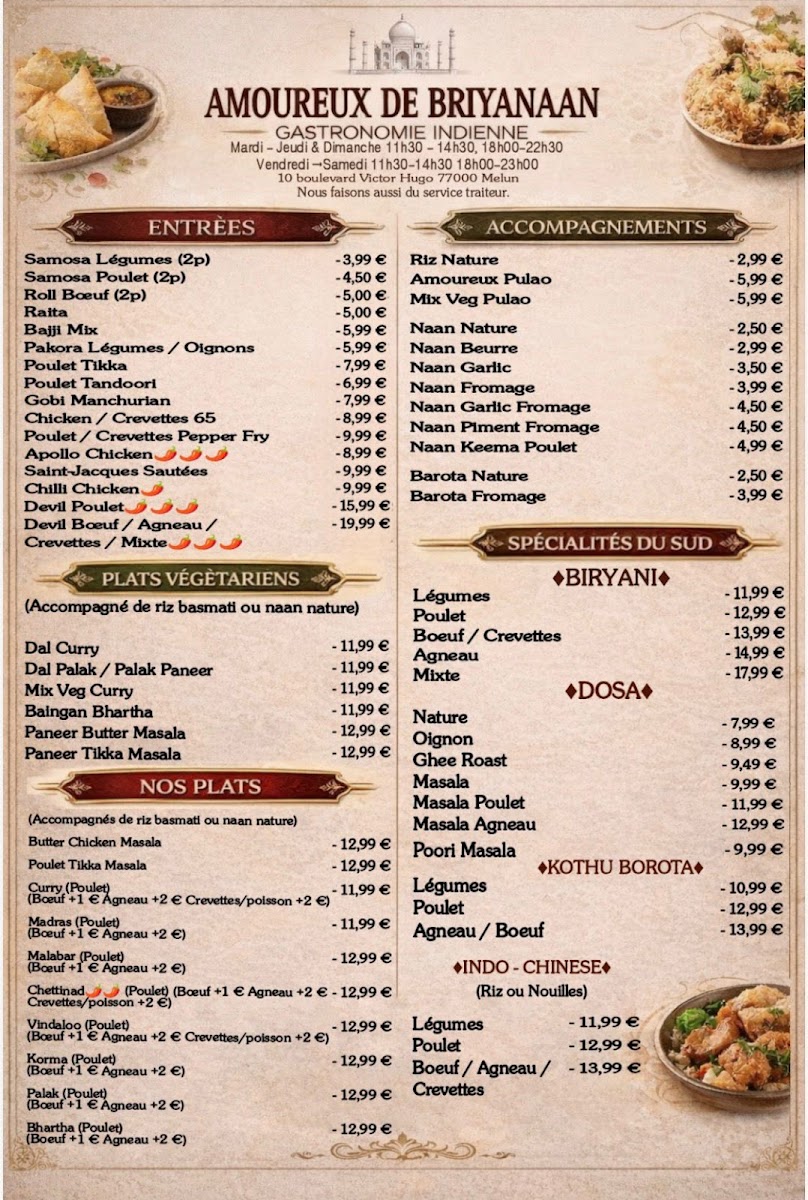 Menu Amoureux De Briyanaan ( Halal)-1