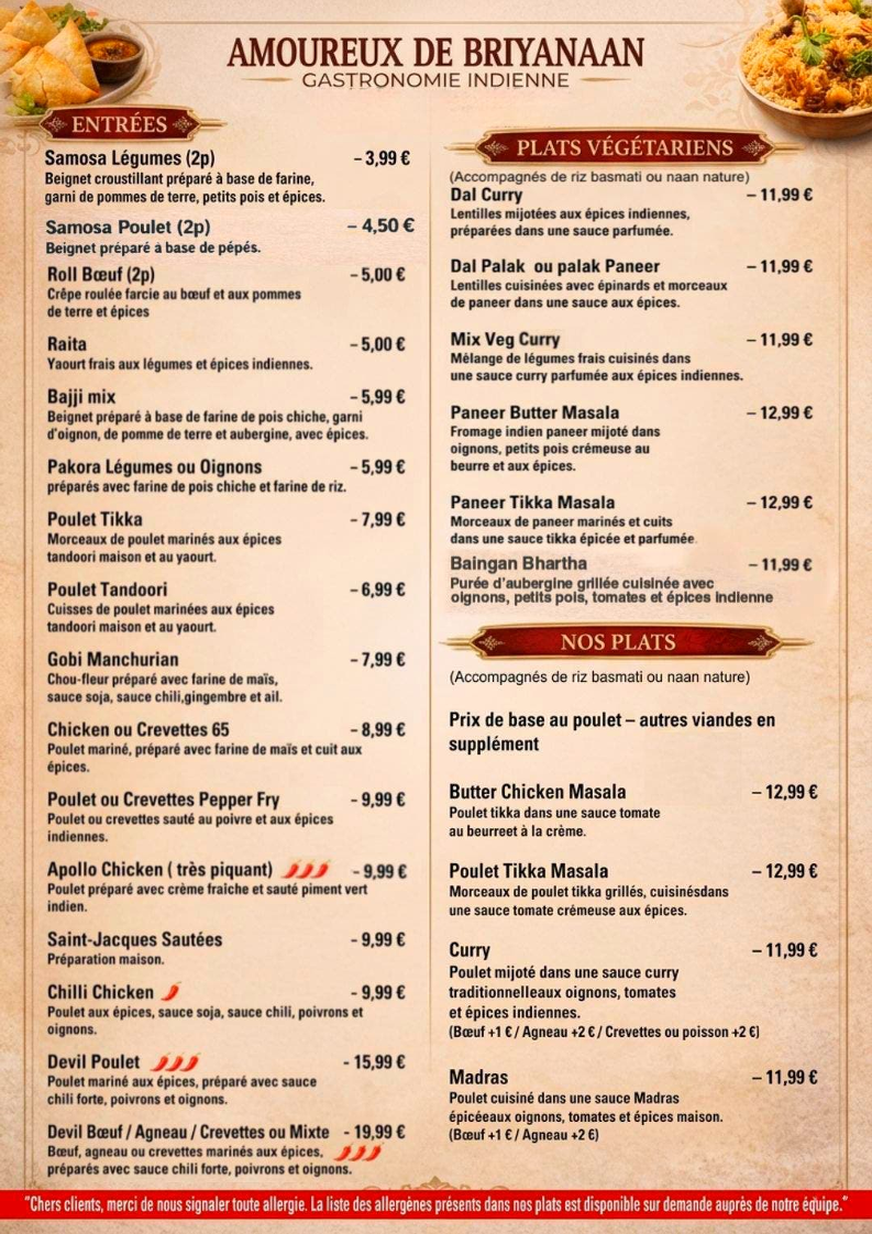 Menu Amoureux De Briyanaan ( Halal)-2