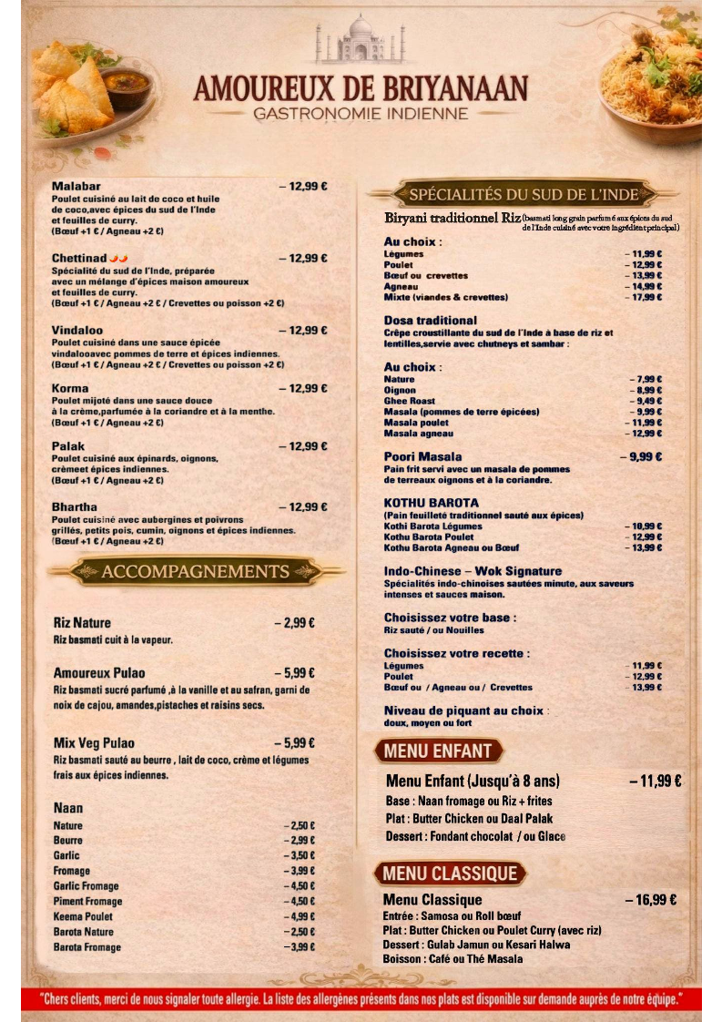 Menu Amoureux De Briyanaan ( Halal)-3