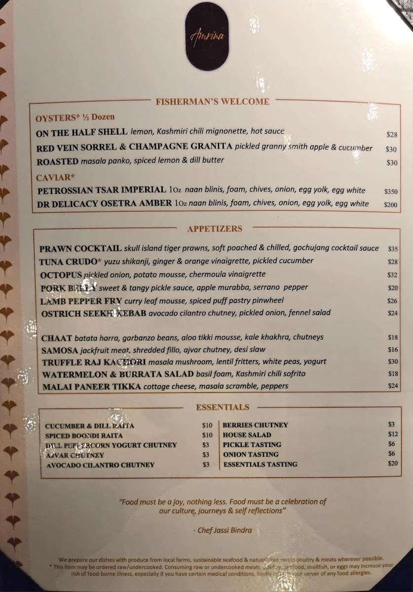 Menu Amrina-8