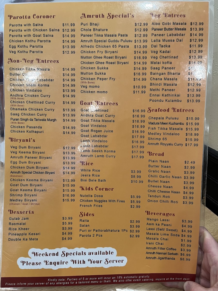 Menu Amruth Indian Grill-3