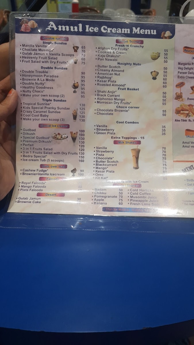 Menu Amul Ice Cream Parlour-7