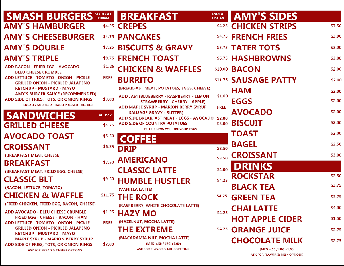 Menu Amys Cafe-1