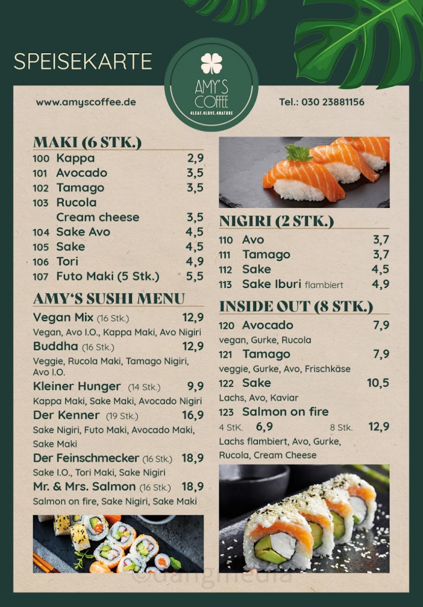 Menu Amy’S Coffee & Restaurant-1