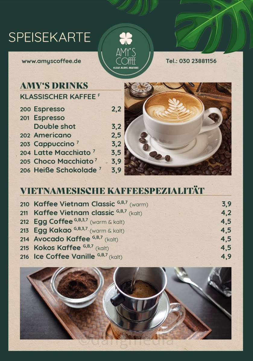 Menu Amy’S Coffee & Restaurant-4