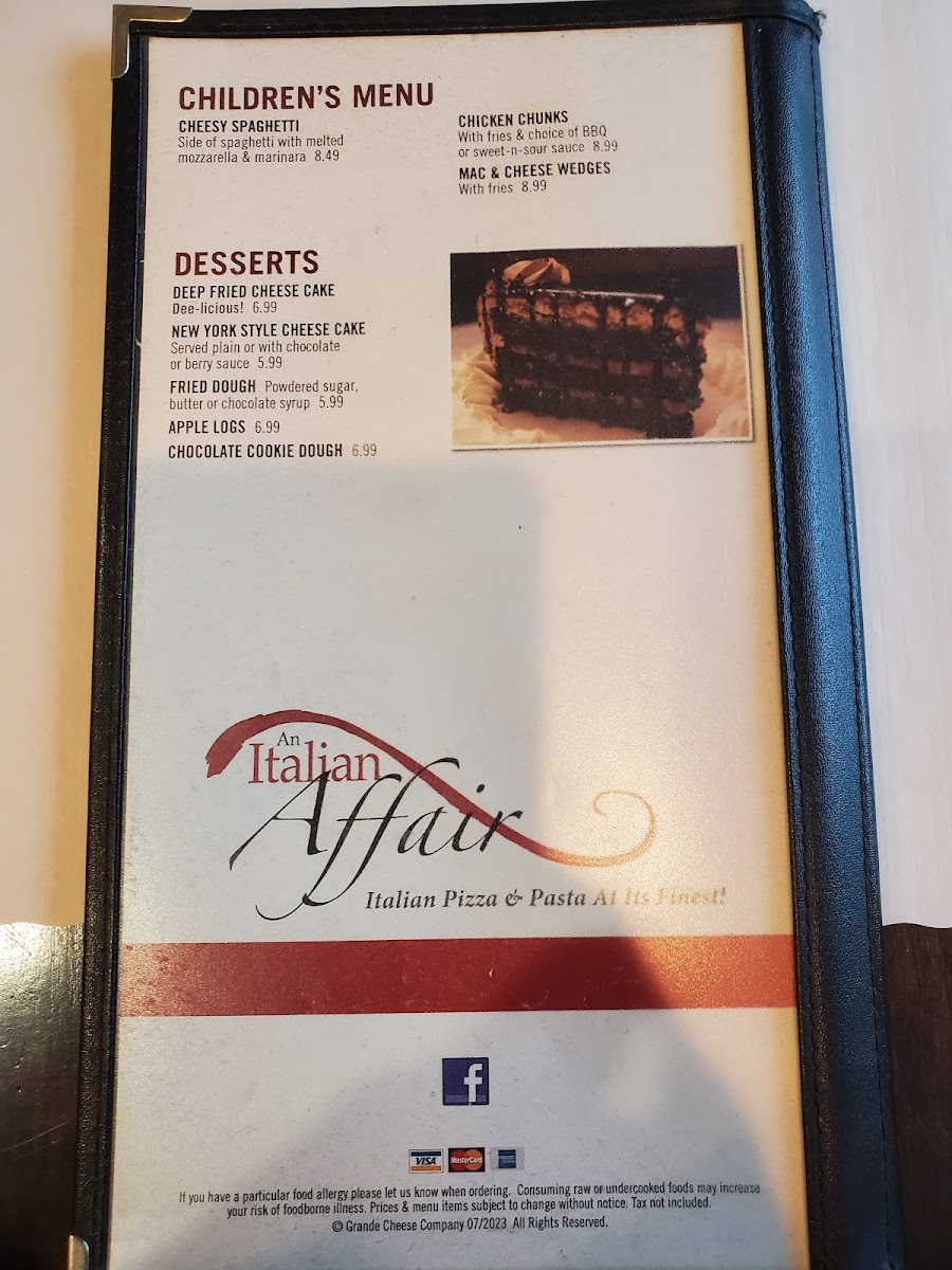Menu An Italian Affair-4
