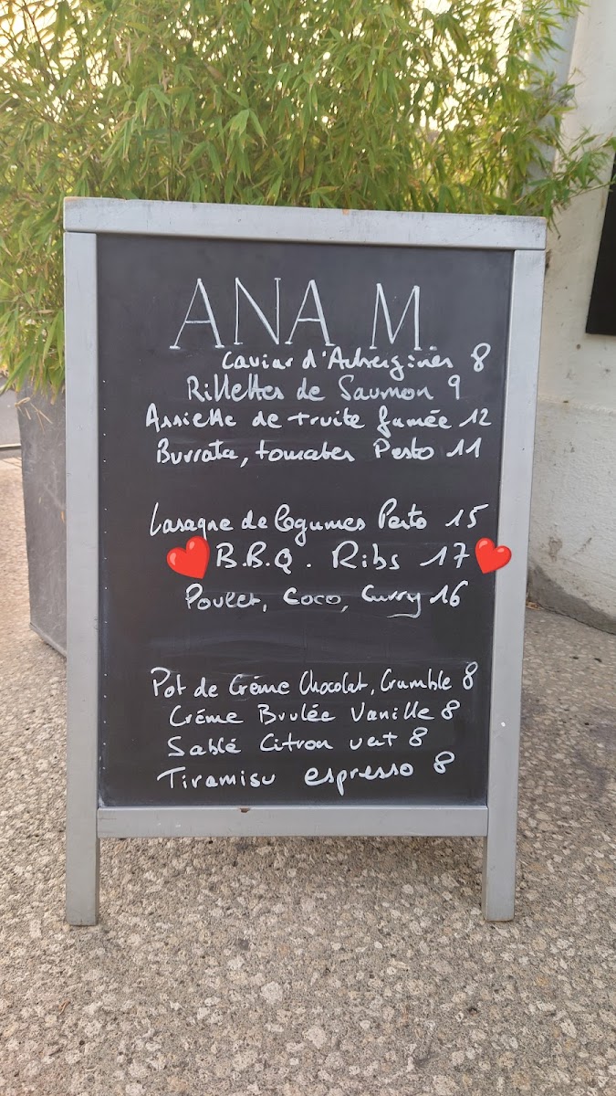 Menu Ana M. Restaurant Et Bar A Vin De Loire-3