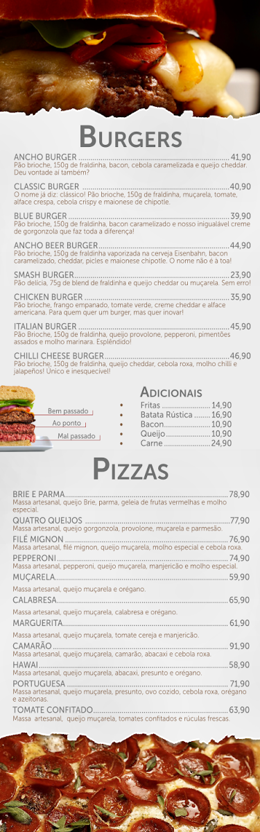 Menu Ancho Steak Burger & Bona Cucina Italiana-3