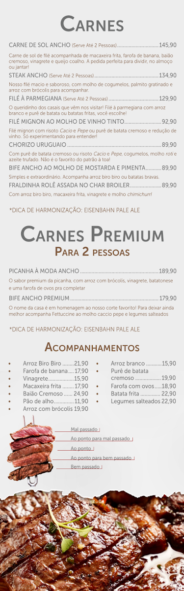 Menu Ancho Steak Burger & Bona Cucina Italiana-5