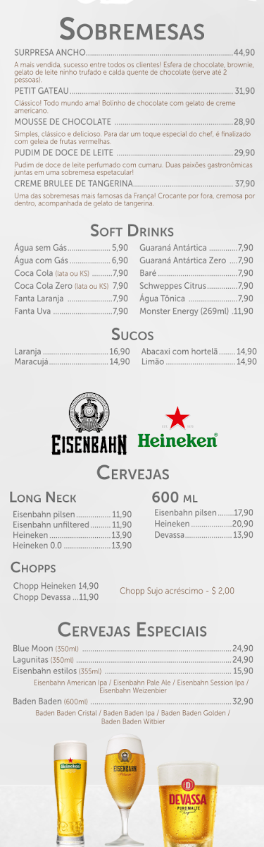Menu Ancho Steak Burger & Bona Cucina Italiana-6