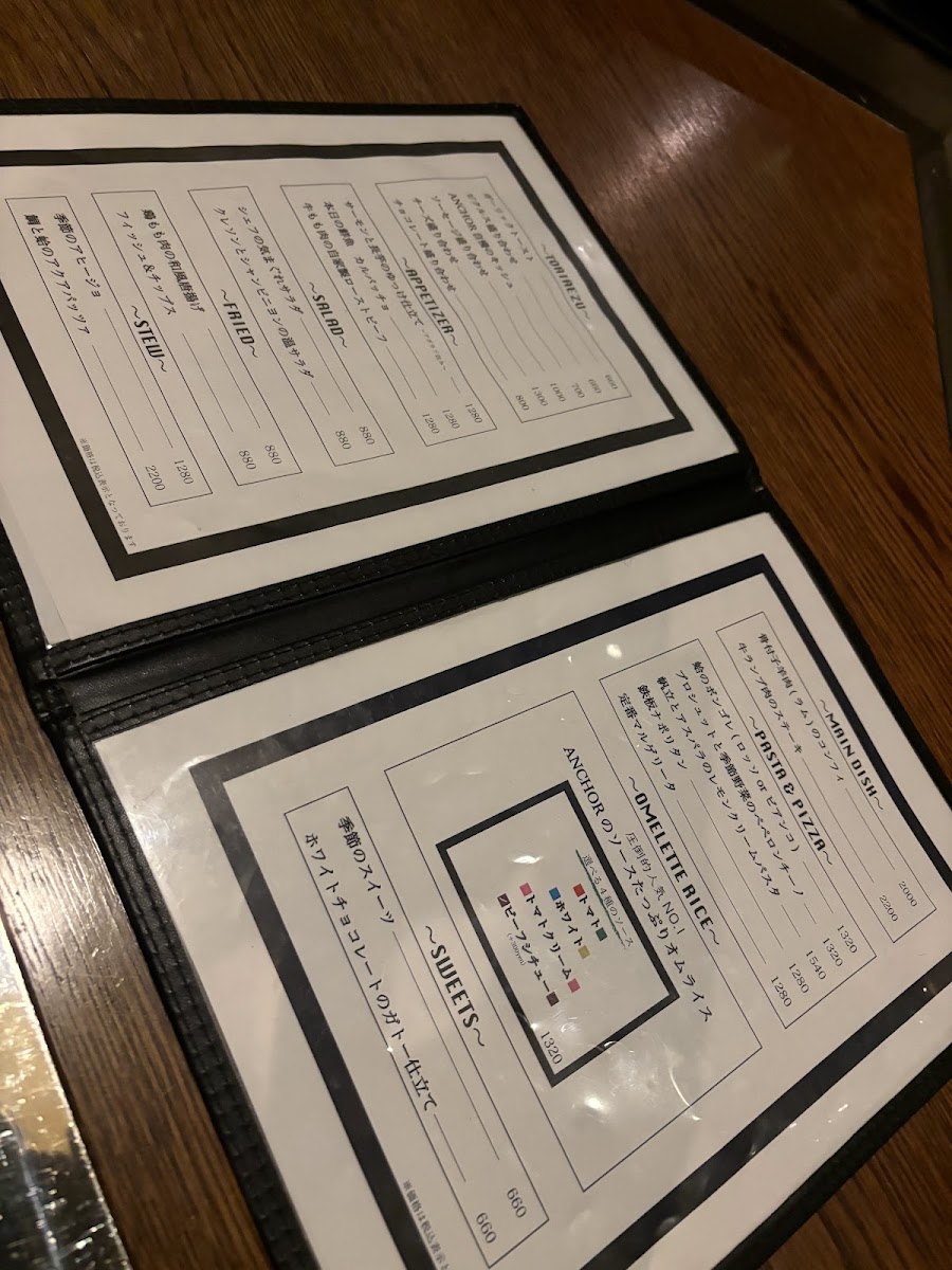 Menu Anchor Bistro & Bar-5