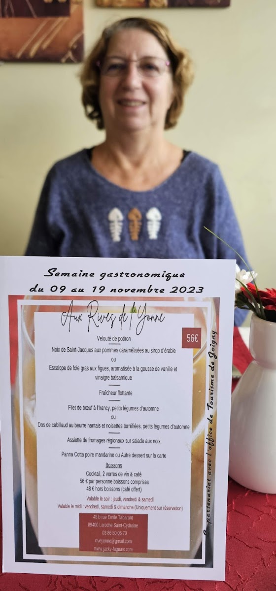 Menu Anciennement 'aux Rives De L'yonne'-2