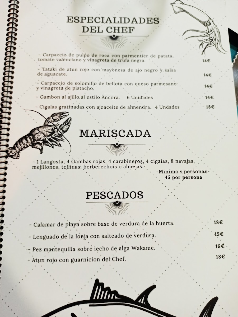 Menu Âncora Gastrobar L Restaurante En Moncofa-5