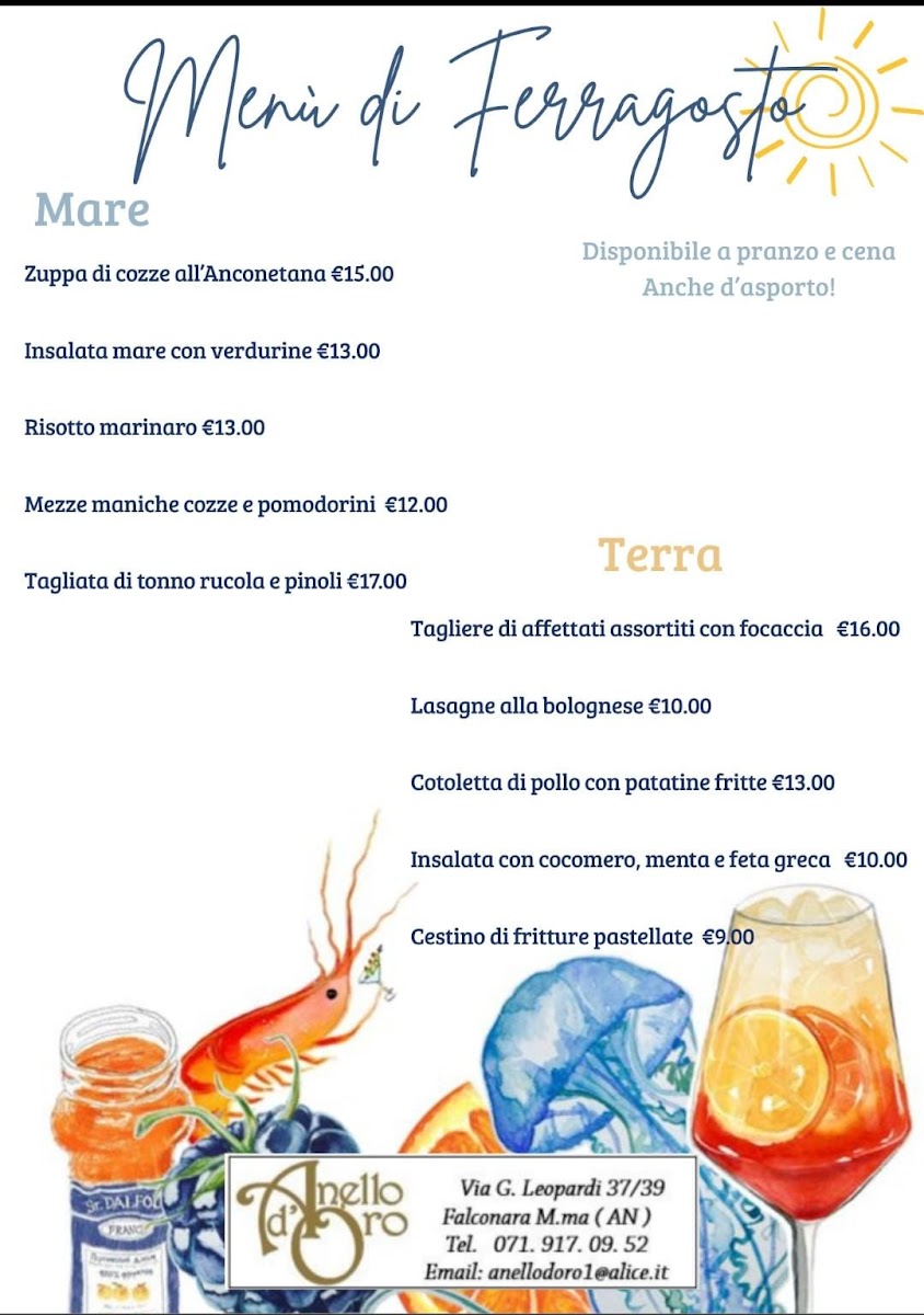 Menu Anello D'oro - Ristorante-1