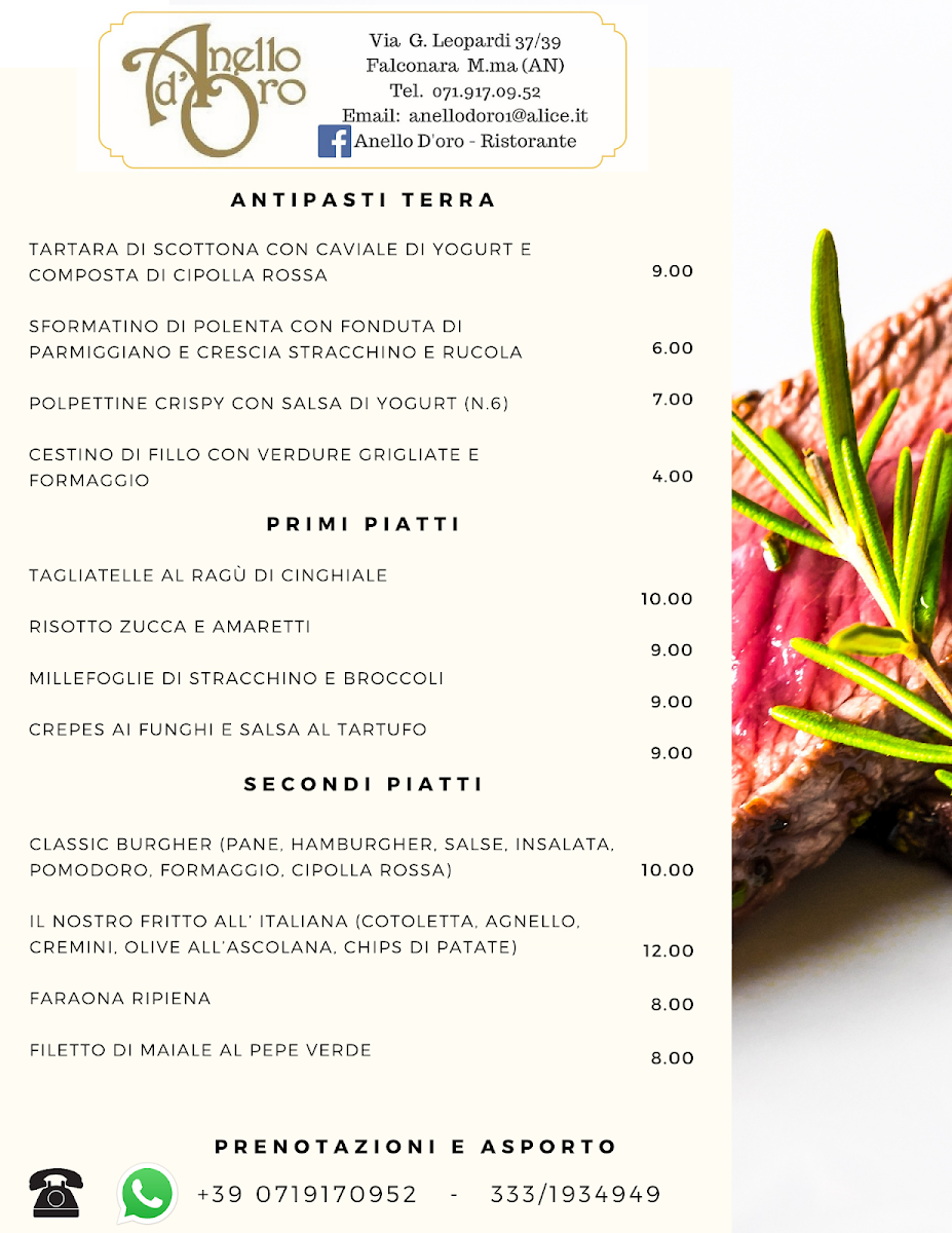 Menu Anello D'oro - Ristorante-10