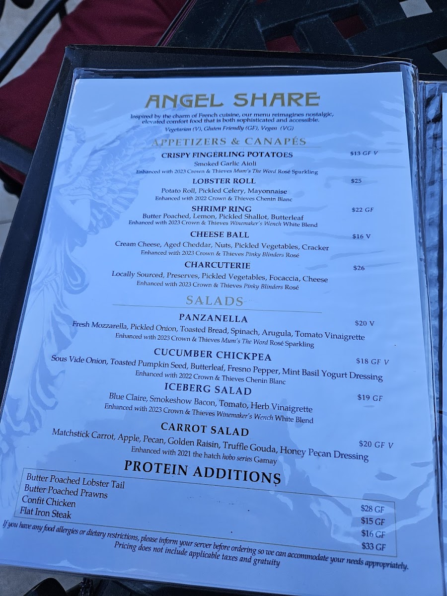 Menu Angel Share-2