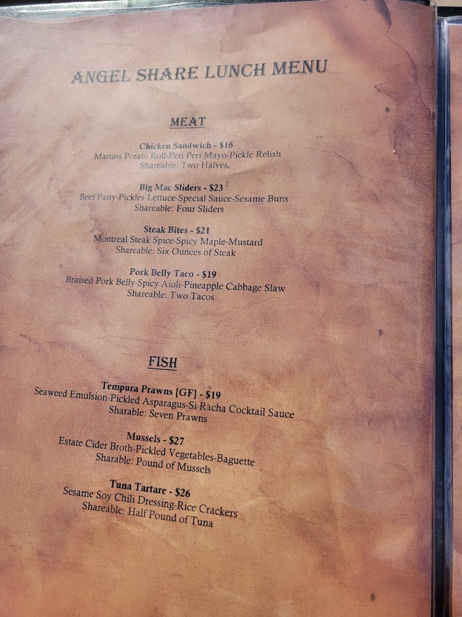 Menu Angel Share-9