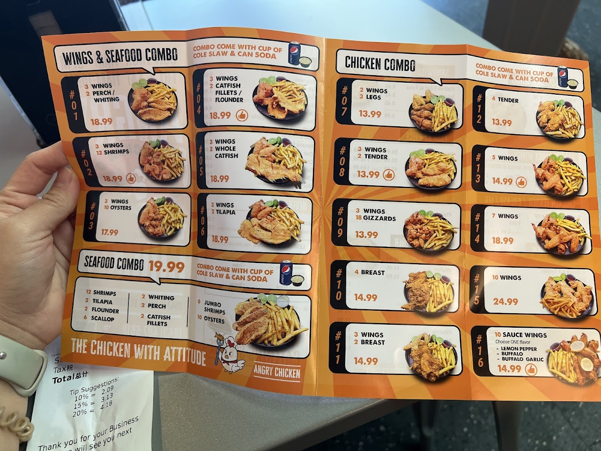 Menu Angry Chicken O' Fish-1