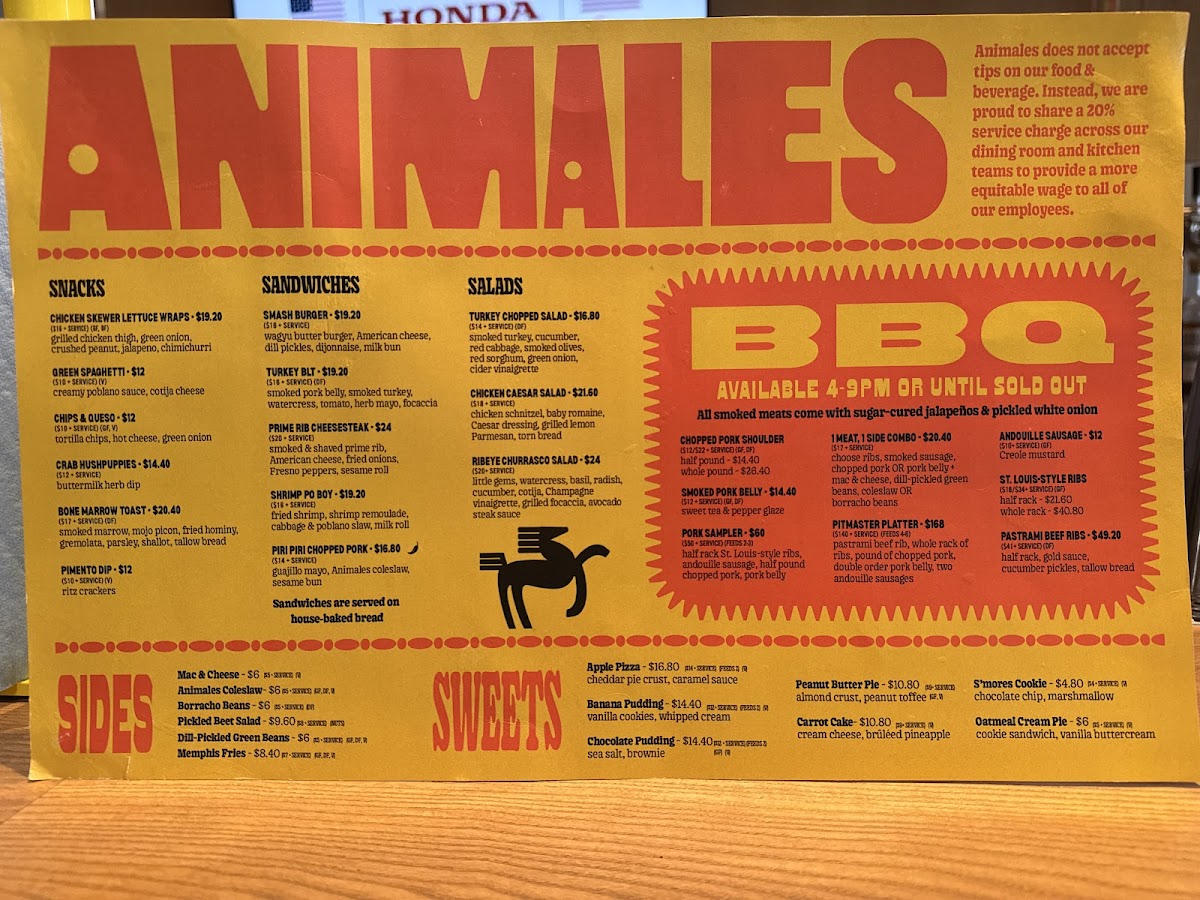 Menu Animales Barbeque Co.-1