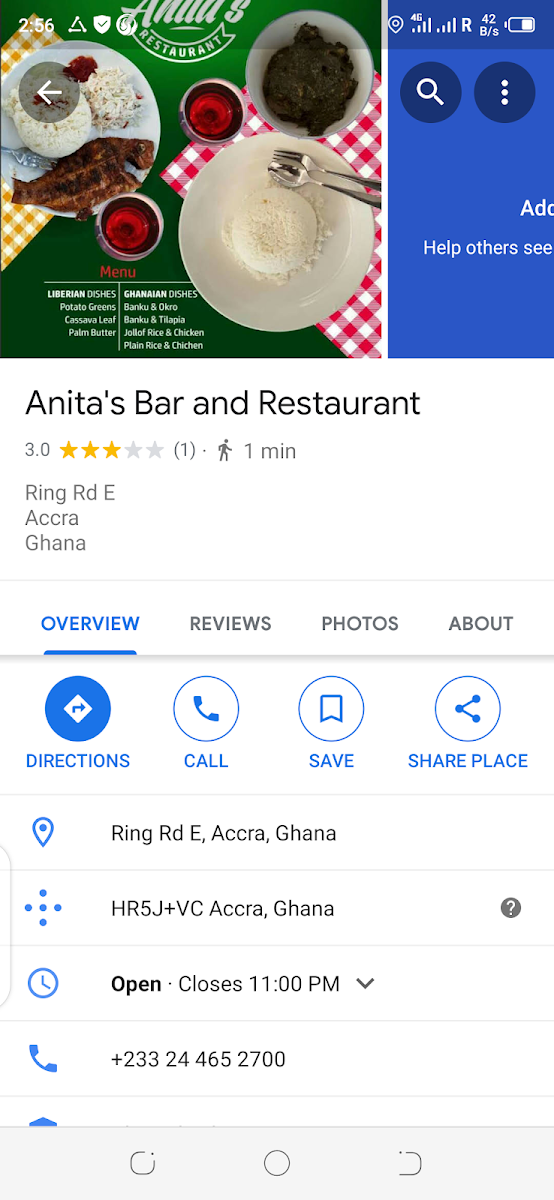 Menu Anita's Bar & Restaurant - Lib-1
