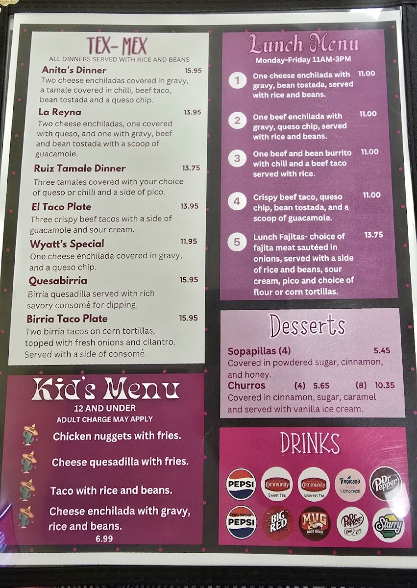 Menu Anita's Tex Mex-2