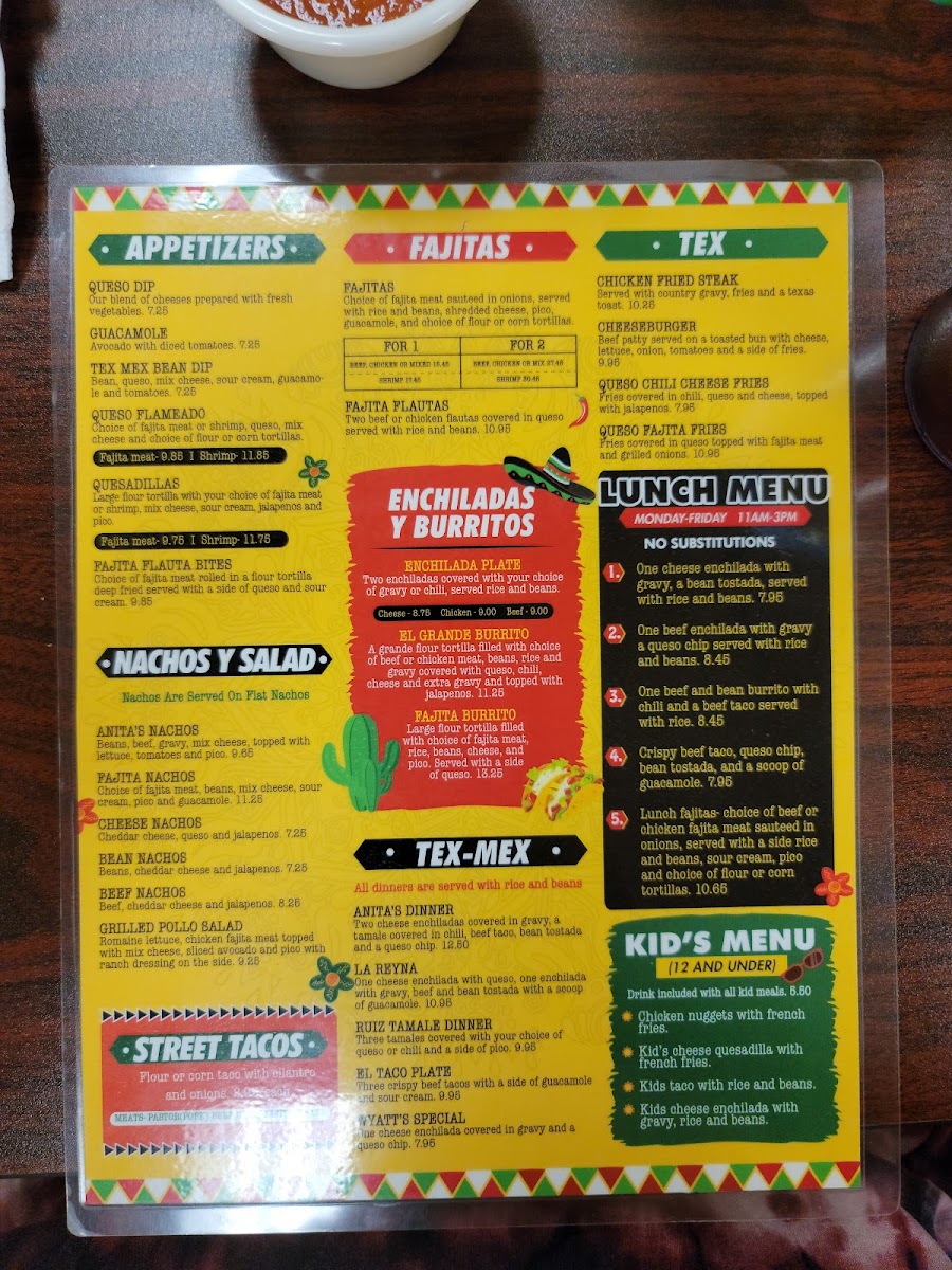 Menu Anita's Tex Mex-6