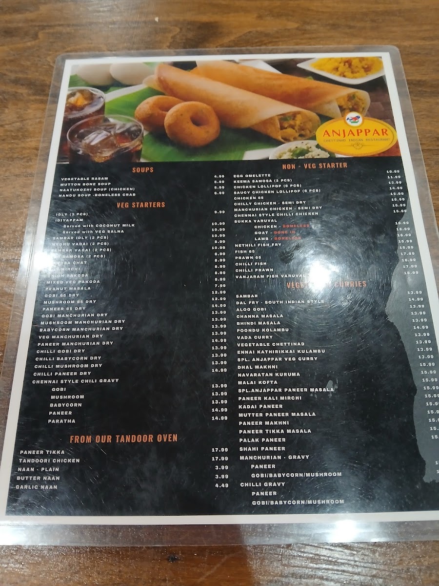 Menu Anjappar Chettinad Indian Restaurant-4