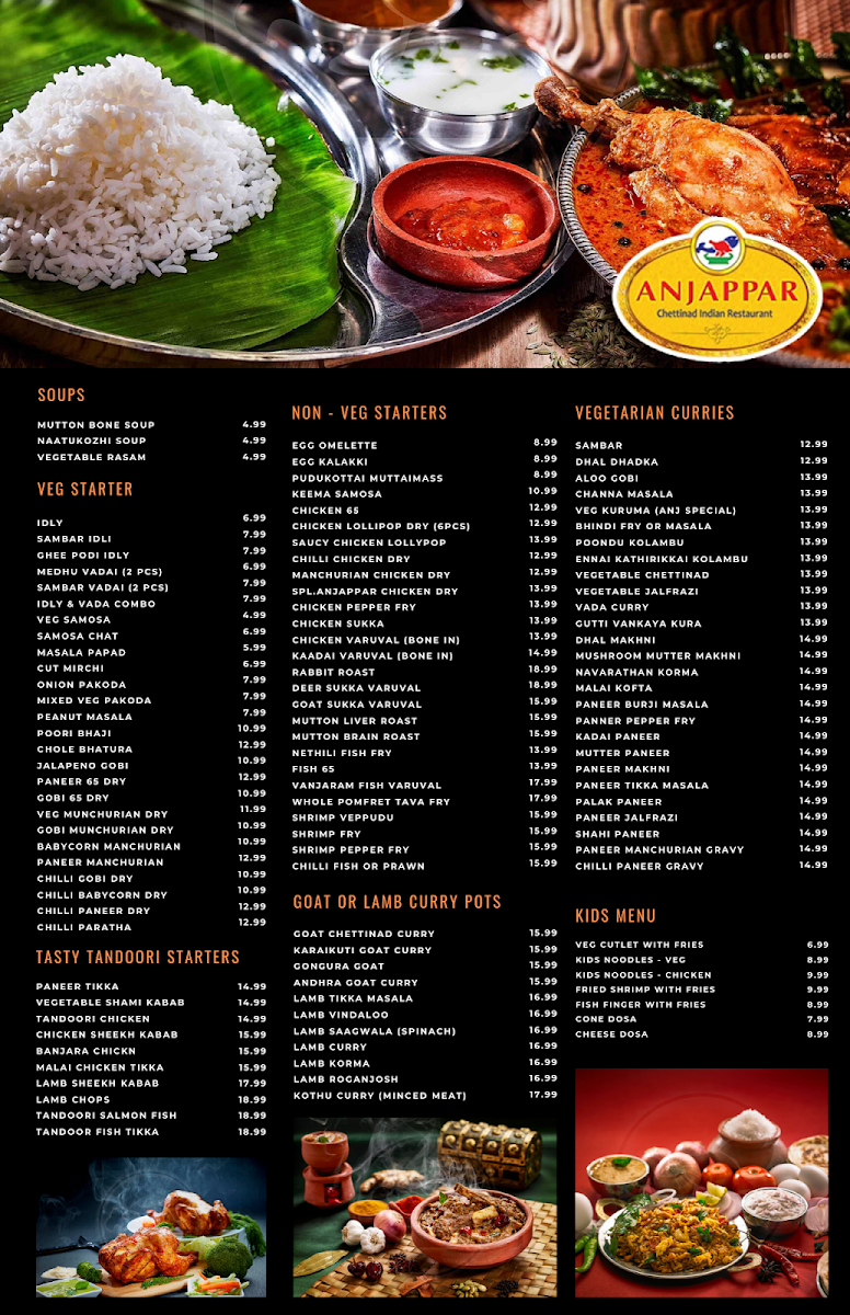 Menu Anjappar Chettinad Indian Restaurant-7