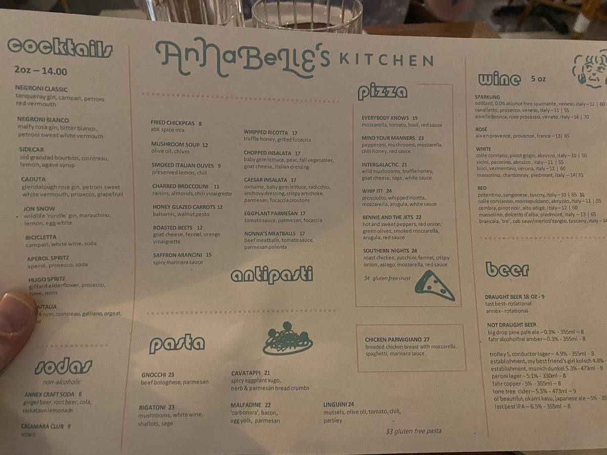 Menu Annabelle’S Kitchen Marda Loop-5