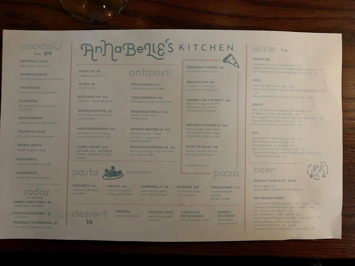 Menu Annabelle’S Kitchen Marda Loop-9