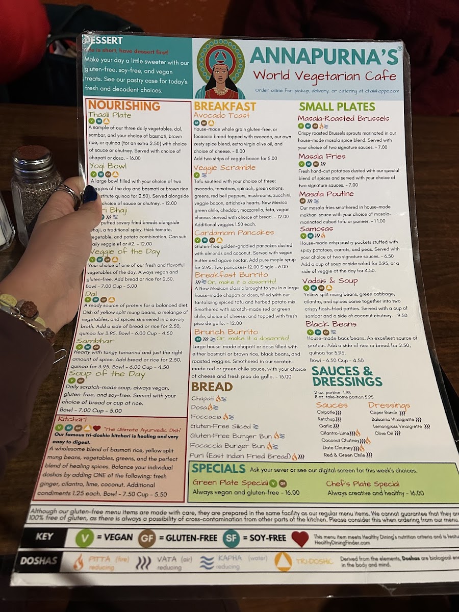 Menu Annapurna’S World Vegetarian Café-1