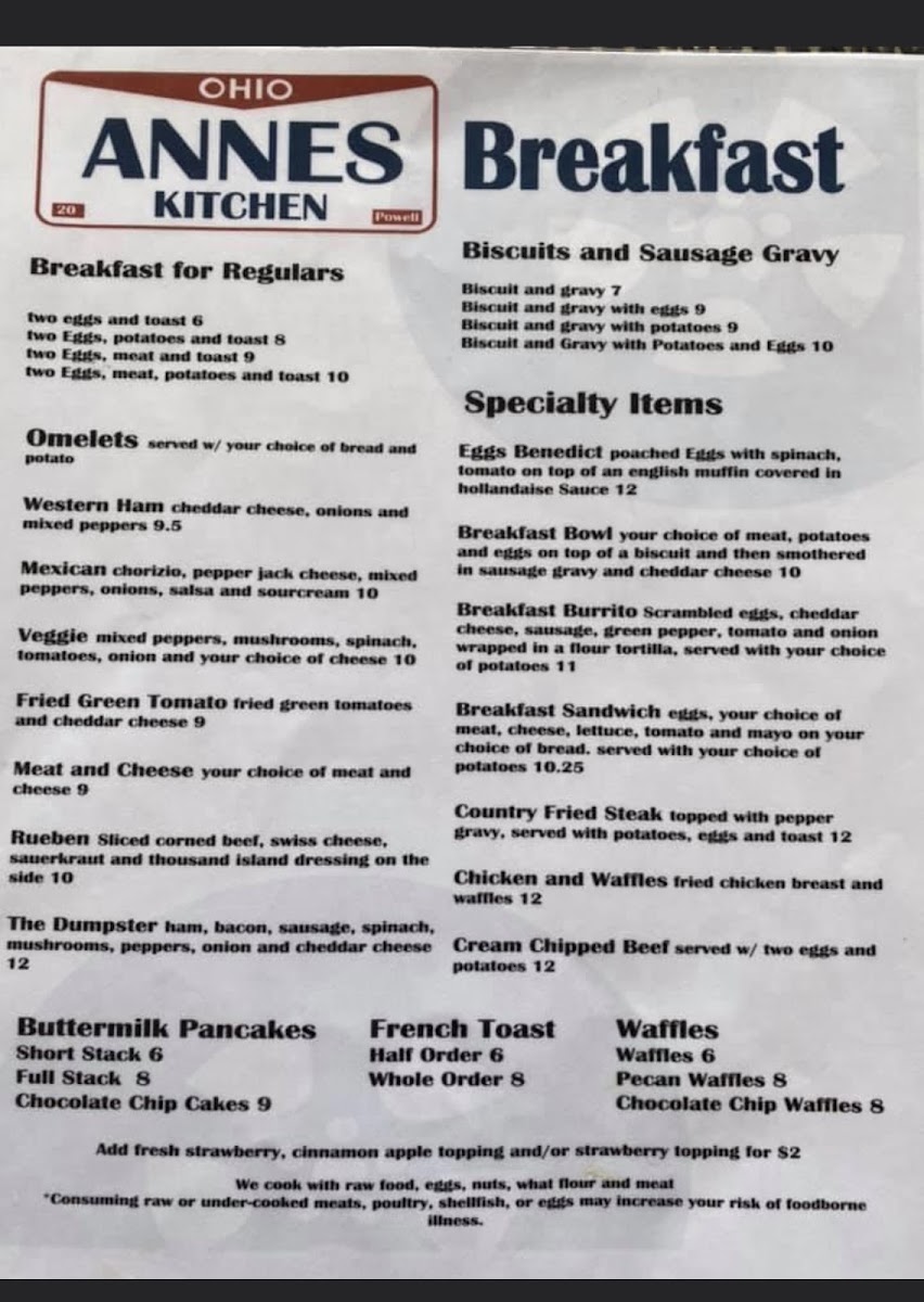 Menu Anne's Kitchen-10