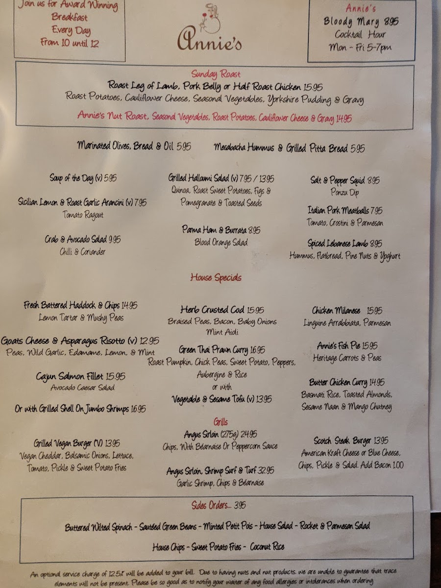 Menu Annie's-8