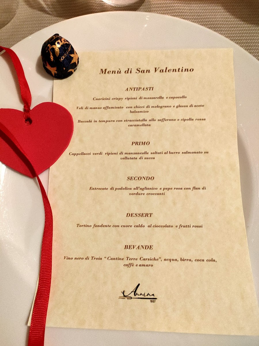 Menu Annina 1937-6