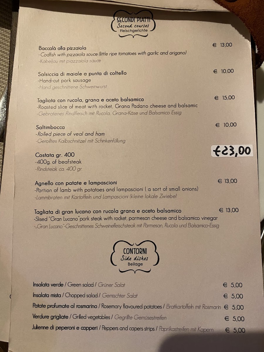 Menu Annina 1937-7