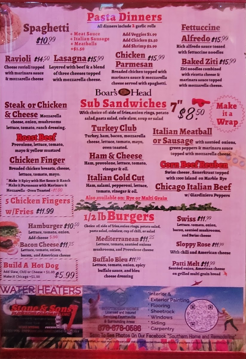 Menu Anthony's Pizzeria-1