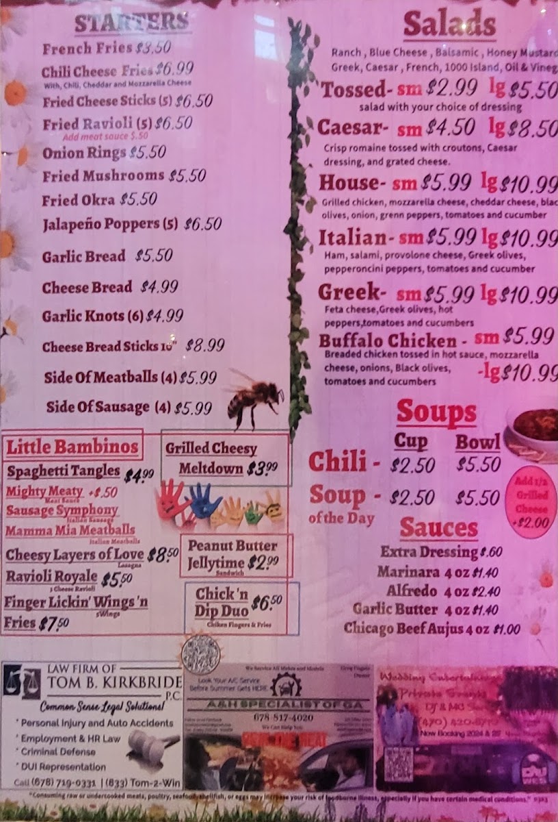 Menu Anthony's Pizzeria-2