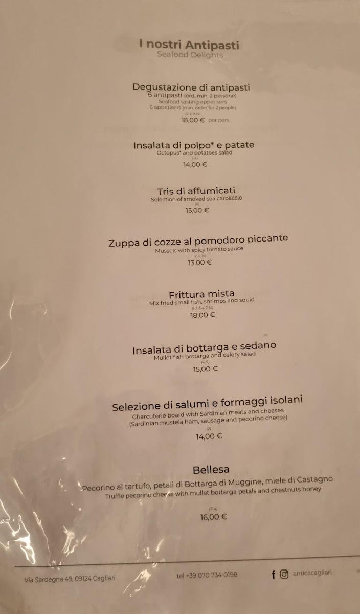 Menu Antica Cagliari Ristorante-5